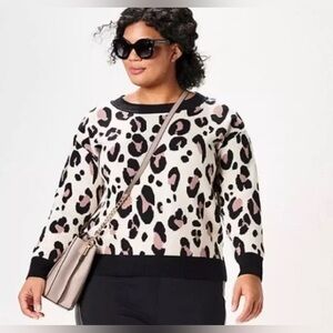 EVRI Leopard Print Sweater